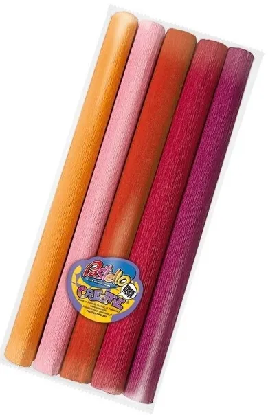 Alfa Pastello, bibuła mini, 25-200 cm odcieni czerwieni, 5 kolorów