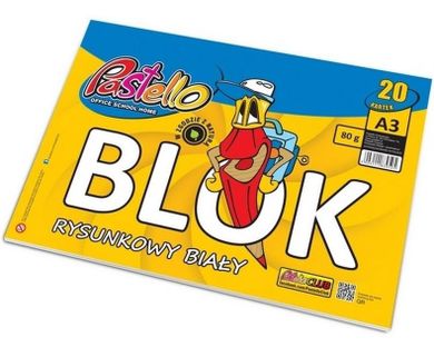 Alfa Pastello, blok rysunkowy A3, 80g, 20 kartek