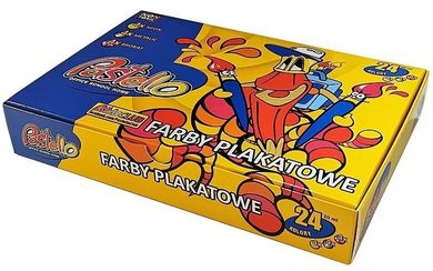 Alfa Pastello, farby plakatowe, 20 ml, 24 kolorów