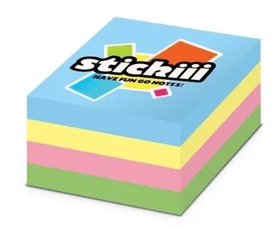 Alfa Pastello, kostka samoprzylepna, 4 kolory pastelowe, 76-76mm, 400 kartek