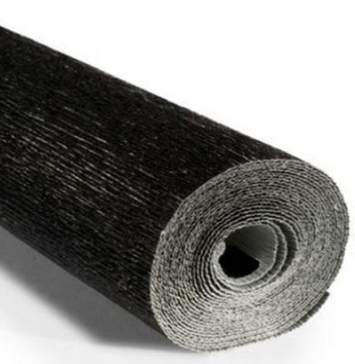 Alfa Pastello, krepina, 180g, metalizowana czarna, 50-250 cm, 1 szt.