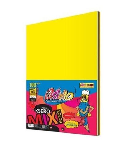 Alfa Pastello, papier ksero A3, 80g, 5 kolorów, 100 arkuszy