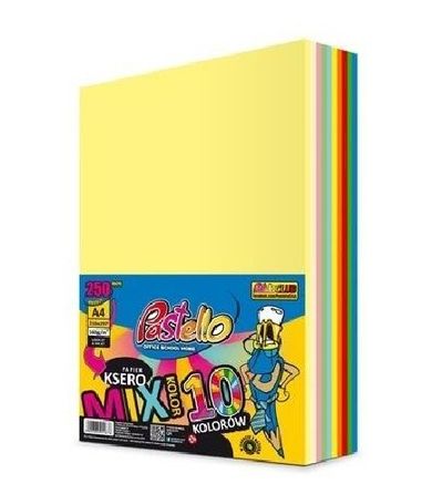 Alfa Pastello, papier ksero A4, 160g, 10 kolorów, 250 arkuszy