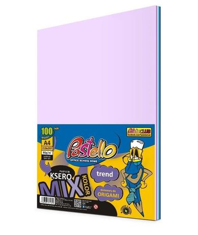 Alfa Pastello, papier ksero A4, 80g, 5 kolorów niebieskich, 100 arkuszy