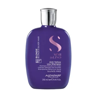 Alfaparf, Semi Di Lino Blonde Anti-Yellow Low Shampoo, delikatny szampon do włosów blond i rozjaśnianych, 250 ml