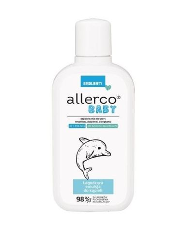 Allerco, Baby, Emolienty, łagodząca emulsja do kąpieli, 400 ml