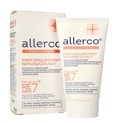 Allerco, Emolienty, krem emolientowy, natłuszczający dla skóry suchej, wrażliwej i atopowej, 75 ml
