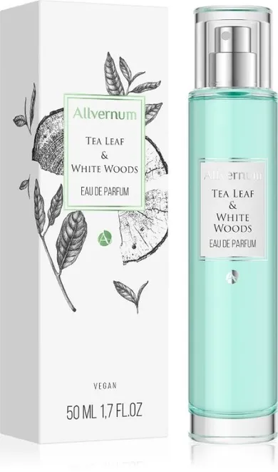 Allvernum, woda perfumowana, Tea Leaf & White Woods, 50 ml