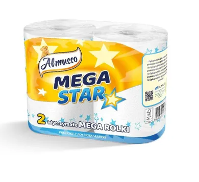 Almusso, Mega Star, ręcznik papierowy, 2 warstowy, 2 szt.
