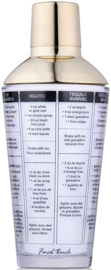 Alpina, shaker do koktajli, szklany, 450 ml