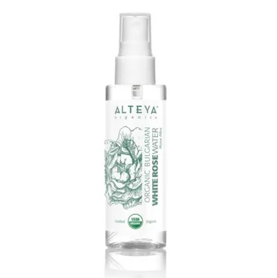 Alteya, Organic White Rose Water, organiczna woda z białej róży w sprayu, 100 ml