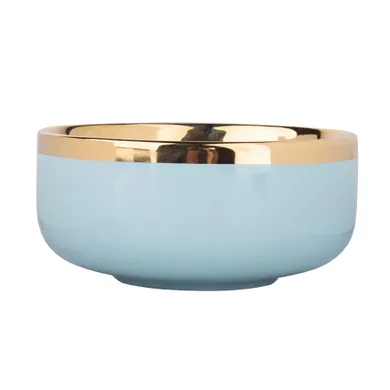 Altom Design, Aurora, Gold, miska, 14 cm, 500 ml, błękitna mięta