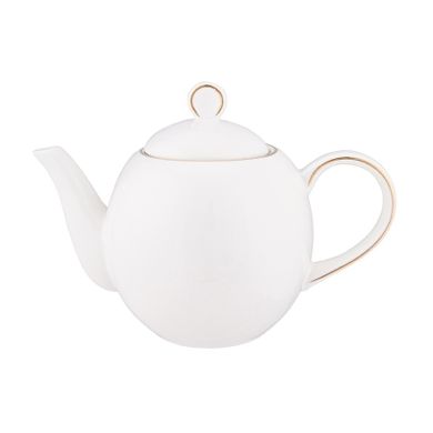 Altom Design, Bella, imbryk, porcelana kremowa w opasce, złota linia, 900 ml