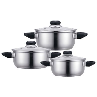 Altom Design, Emilio, komplet garnków nierdzewnych, 6 elementów