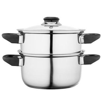 Altom Design, Emilio, zestaw: garnek do gotowania na parze, nierdzewny, 2,2l, 3 elementy