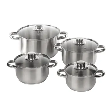 Altom Design, Fabio, komplet garnków nierdzewnych, 8 elementów