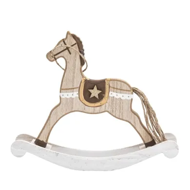 Altom Design, figurka drewniana, konik na biegunach, 18-15-3 cm