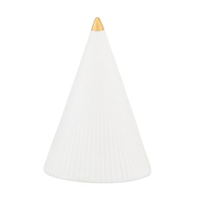 Altom Design, figurka porcelanowa choinka ze złotem, 7-7-10 cm