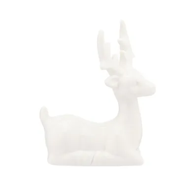 Altom Design, figurka renifer, porcelanowa, biały, 9-5-11 cm