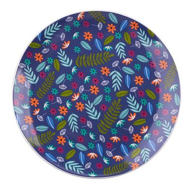Altom Design, Folk, talerz deserowy, 20 cm, granatowy