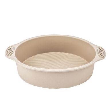 Altom Design, forma silikonowa, okrągła, taupe, 30-24,5-6 cm