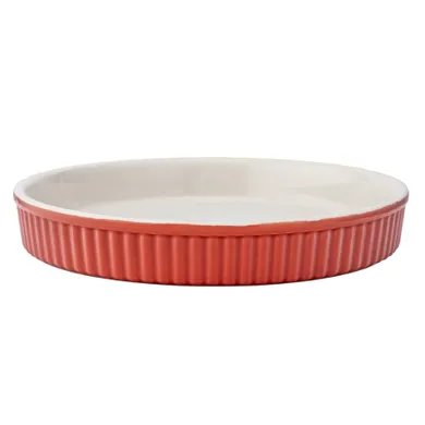 Altom Design, Fusion Coral, naczynie ceramiczne do tarty w opasce, 24-3,5 cm, 800 ml