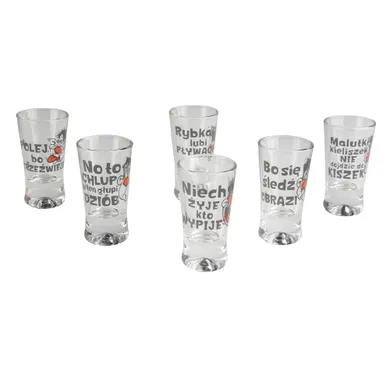 Altom Design, Glasmark, Humor toasty, 6 kieliszków do wódki, 25 ml