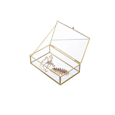Altom Design, Golden Honey, szkatułka szklana, 20-12 cm
