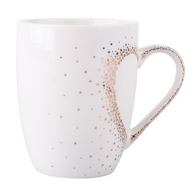 Altom Design, Heart Reflection, kubek baryłka, 300 ml, biały