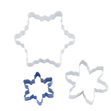 Altom Design, komplet 3 wykrawaczy nierdzewnych, Śnieżynka, 6-2cm, 9,5-2 cm, 12-2 cm