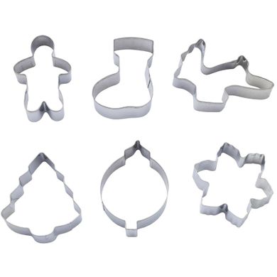 Altom Design, komplet 6 wykrawaczy nierdzewnych, Christmas Bakeshop