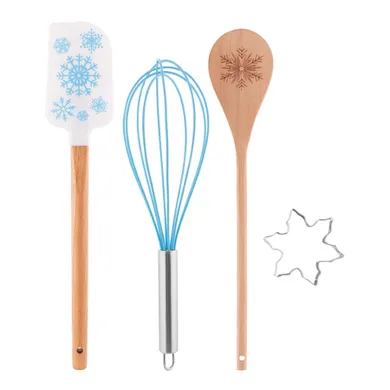 Altom Design, komplet do pieczenia: szpatułka, wykrawacz, trzepaczka, łyżka drewniana