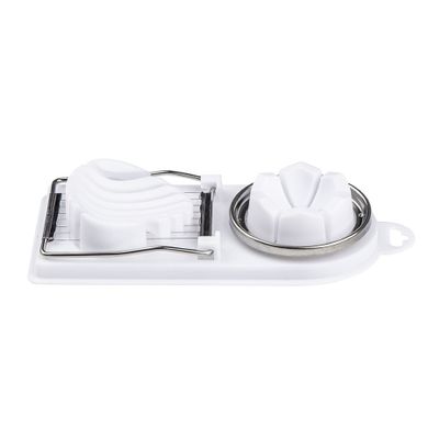 Altom Design, krajacz do jaj, podwójny, biały, 19-8,5-3,5 cm