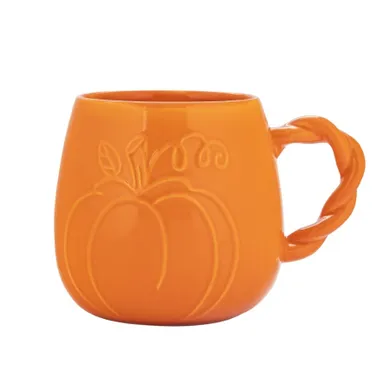 Altom Design, kubek dynia z plecionym uchwytem, pomarańczowy, 510 ml