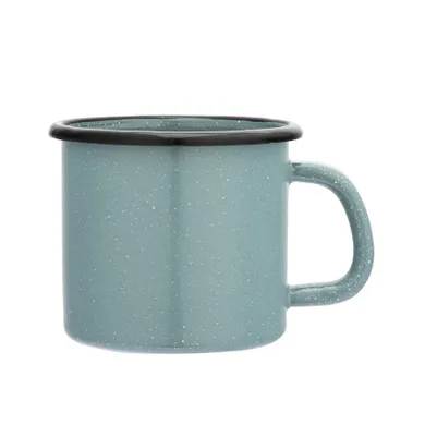 Altom Design, kubek emaliowany, szałwiowy nakrapiany, 0,45l, 9-9 cm