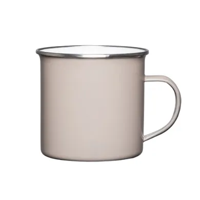 Altom Design, kubek emaliowany, taupe, 10 cm, 700 ml