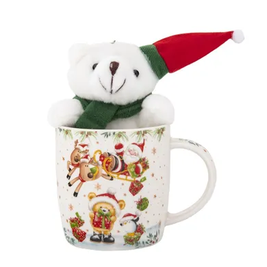 Altom Design, kubek sanie Mikołaja, nbc, 400 ml, z maskotką, color box