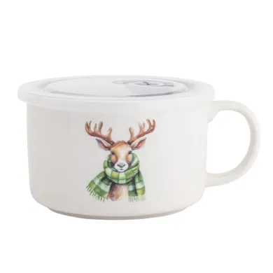 Altom Design, lunchbox z uchem, 800 ml z pokrywką hermetyczną, renifer