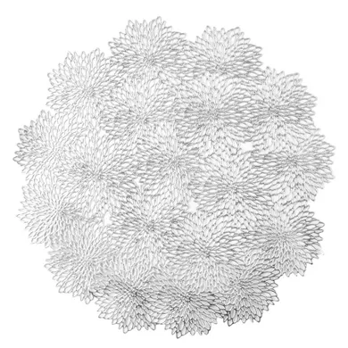 Altom Design, mata stołowa, ażurowa, srebrna, 38 cm