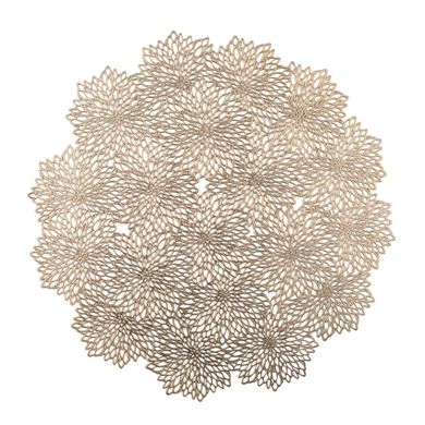 Altom Design, mata stołowa, ażurowa, złota, 38 cm