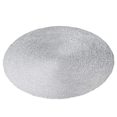 Altom Design, mata stołowa, okrągła pvc, srebrna, 38 cm