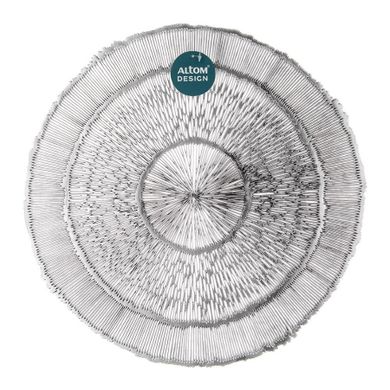 Altom Design, mata stołowa, okrągła pvc, srebrna promienie, 38 cm