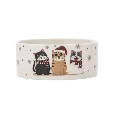 Altom Design, miska dla kota nbc, 12-5 cm, 330 ml, Xmas cats