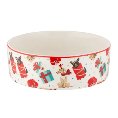 Altom Design, miska dla psa nbc, 15-5 cm, 460 ml, Xmas dogs