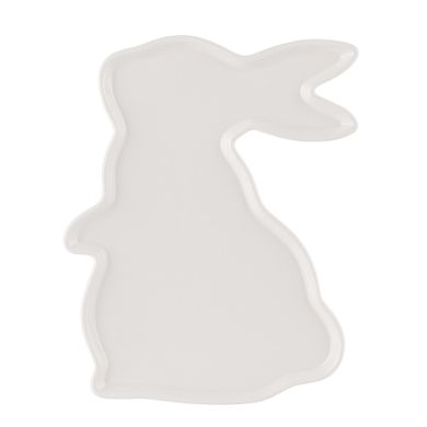 Altom Design, naczynie zajączek, porcelana kremowa, 23-17-1,5 cm