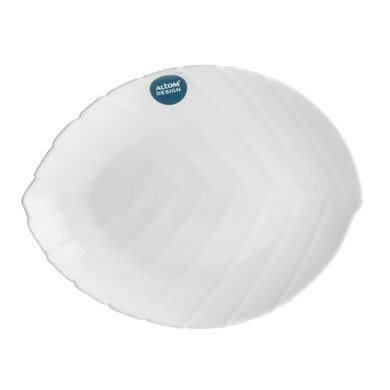 Altom Design, Nocturn White, półmisek, liść, 23-17 cm