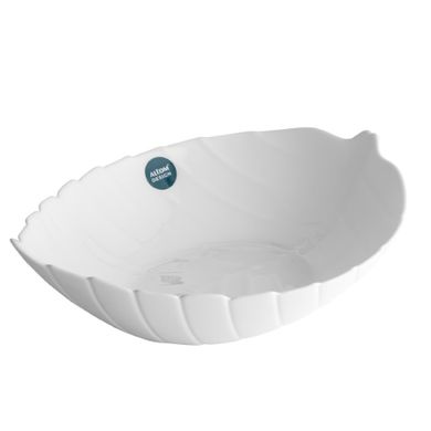 Altom Design, Nocturn White, salaterka, liść, 27,5-22,5 cm