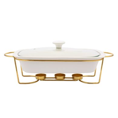 Altom Design, Regular, naczynie do zapiekania na podgrzewaczu, złoty, owalne, 1,5l