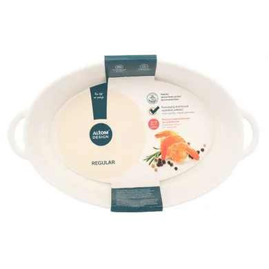 Altom Design, Regular, naczynie owalne do zapiekania, porcelana kremowa, 38,5-23-7 cm, 2,7l