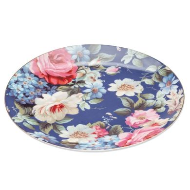 Altom Design, Róża, talerz deserowy, granatowy, 20 cm
